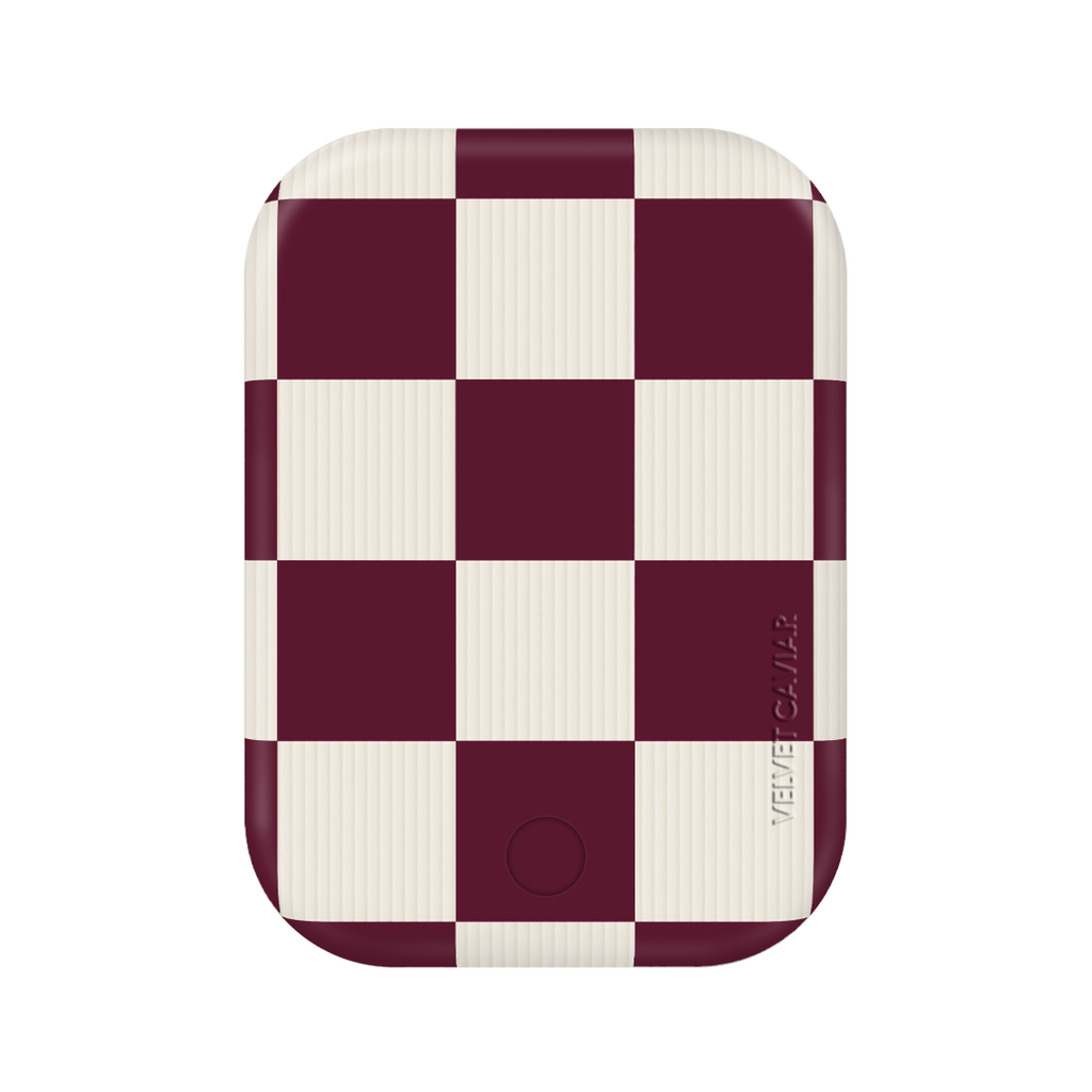 Burgundy Vibe Checker Portable MagSafe Charger Power Pack