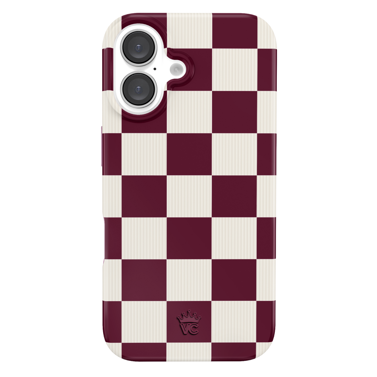 Burgundy Vibe Check iPhone Case