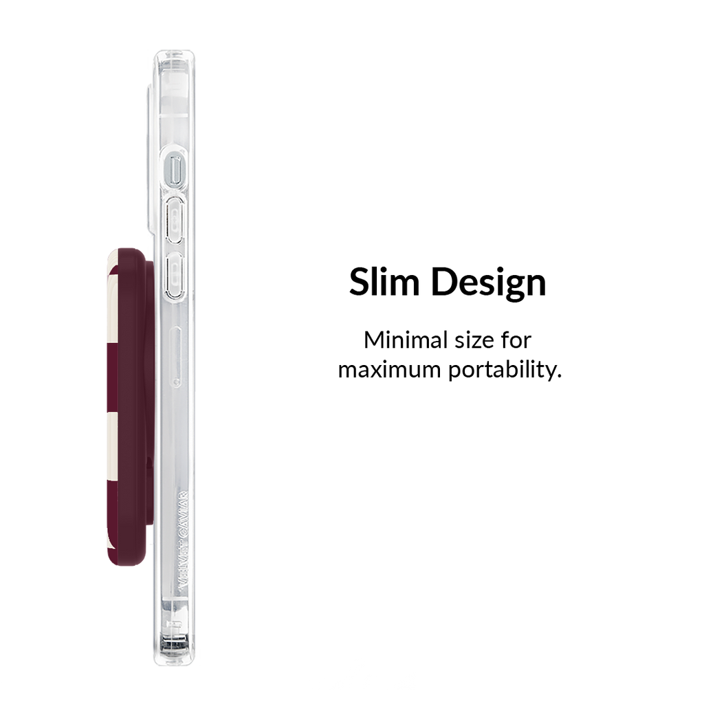 Burgundy Vibe Checker Portable MagSafe Charger Power Pack