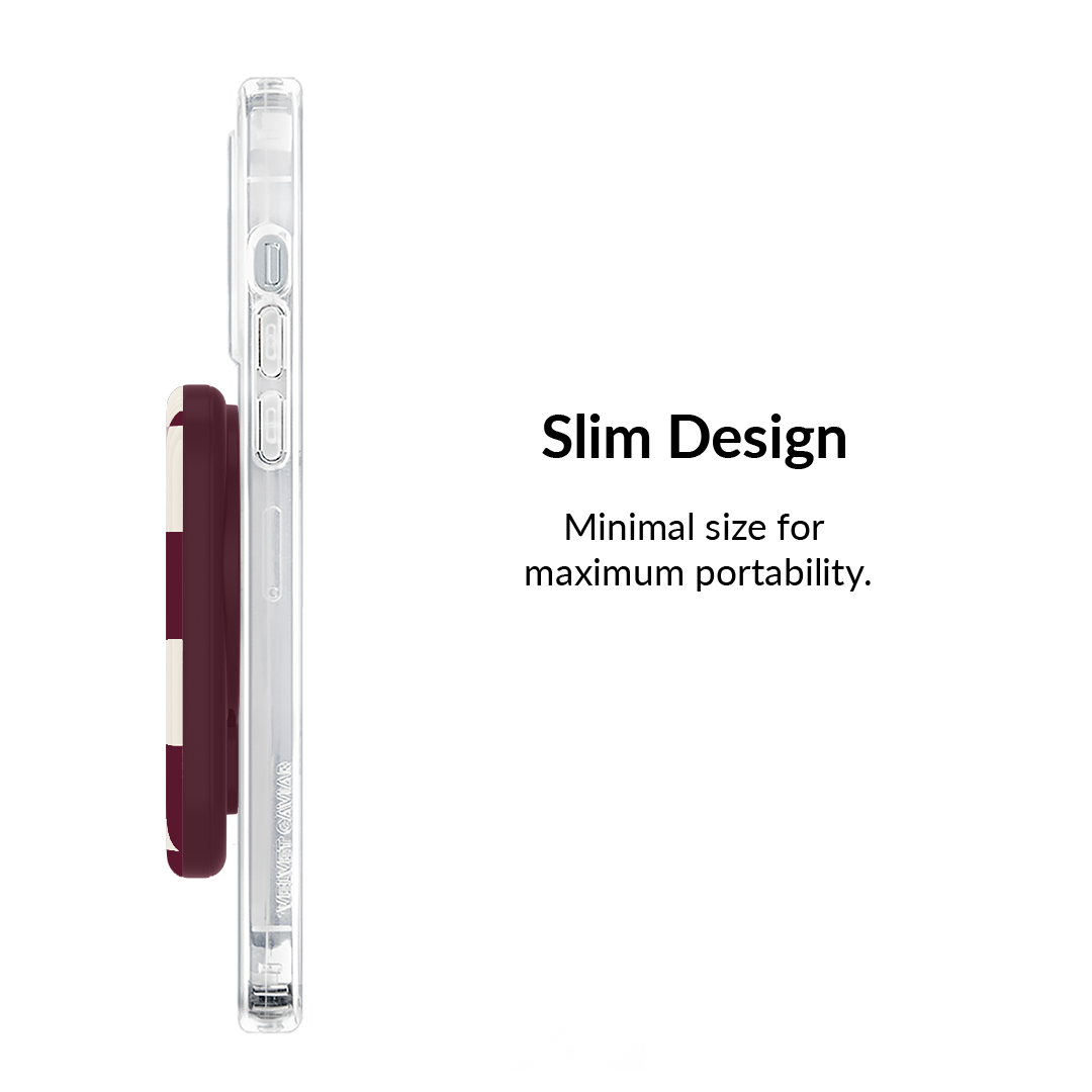 Burgundy Vibe Checker Portable MagSafe Charger Power Pack