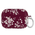 French Burgundy Floral AirPod Case