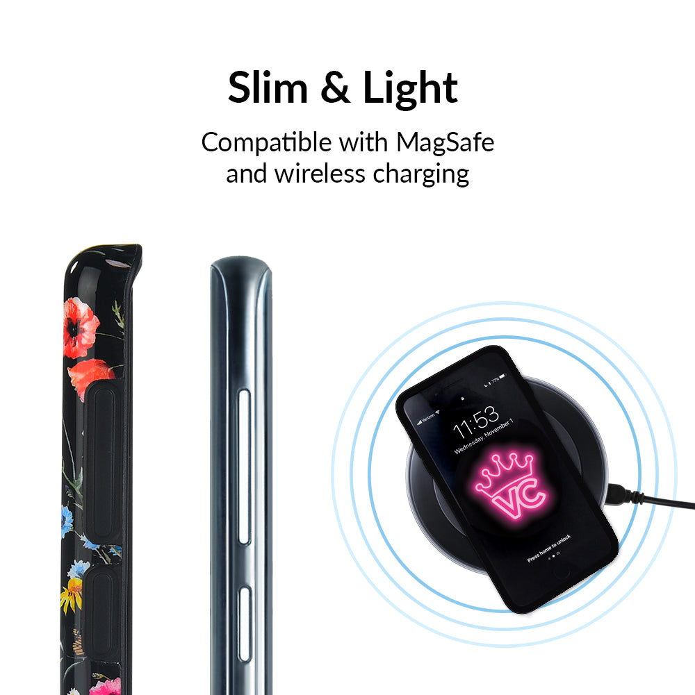 Black Wildflower Samsung Case