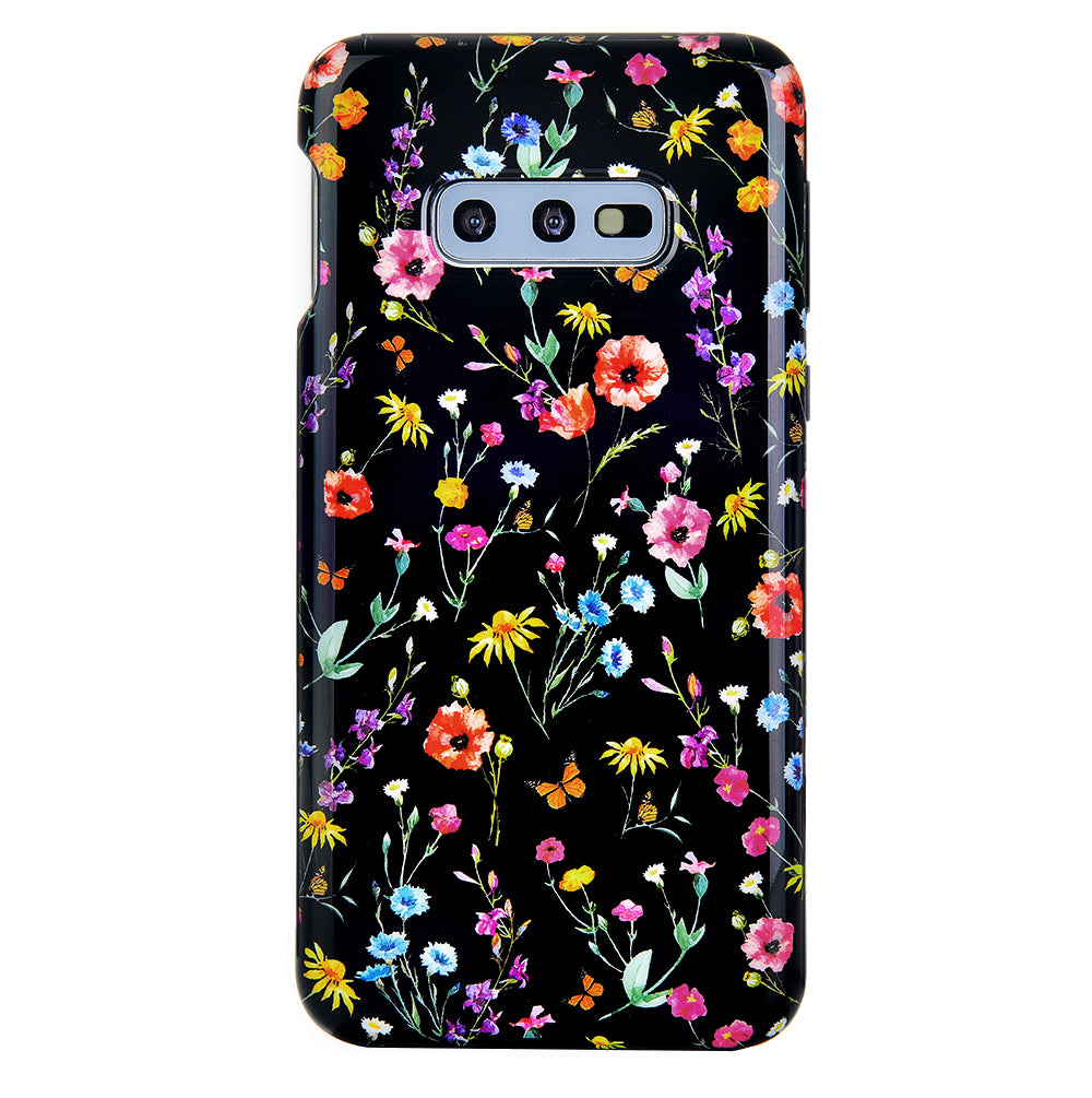 Black Wildflower Samsung Case