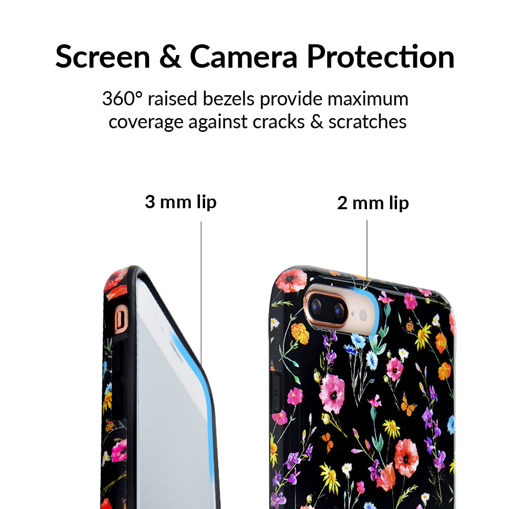 Black Wildflower iPhone Case