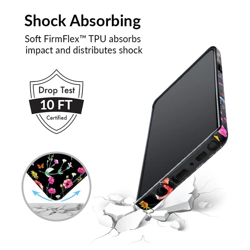 Black Wildflower Samsung Case