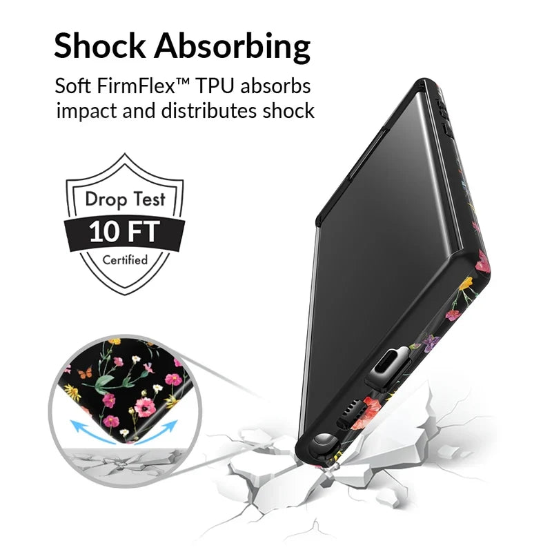 Black Wildflower Samsung Case