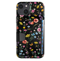 Black Wildflower iPhone Wallet Case