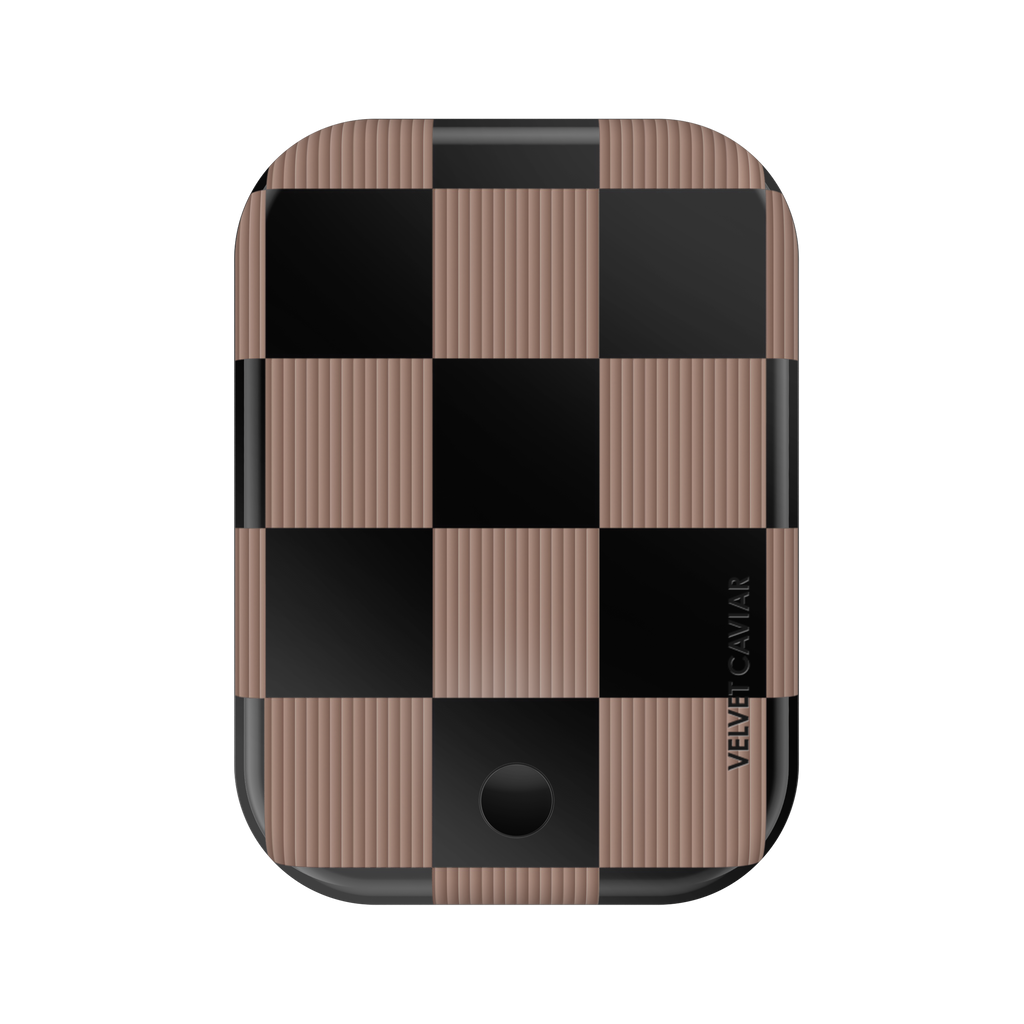 Mocha Vibe Checkered Portable MagSafe Charger Power Pack