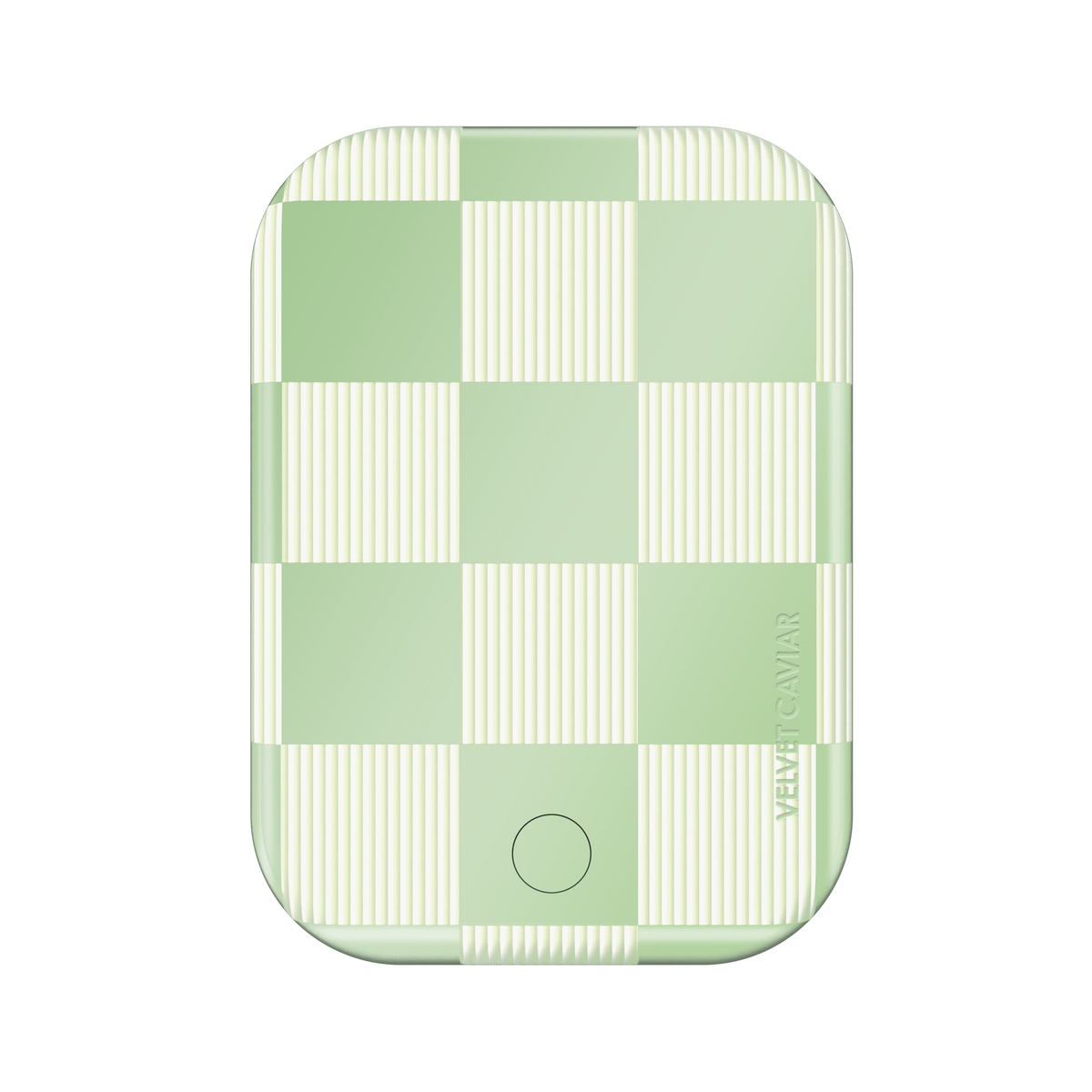 Pistachio Vibe Checkered Portable MagSafe Charger Power Pack