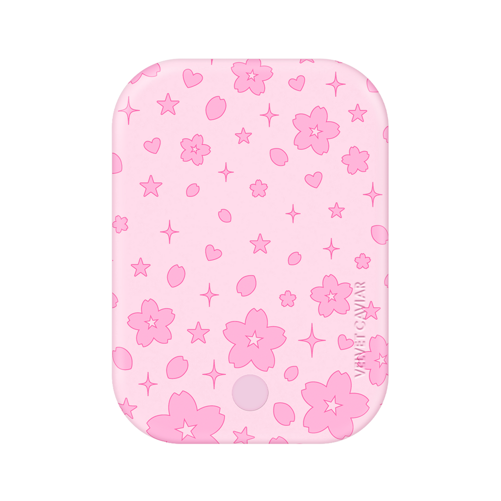 Pink Cherry Blossom Portable MagSafe Charger Power Pack