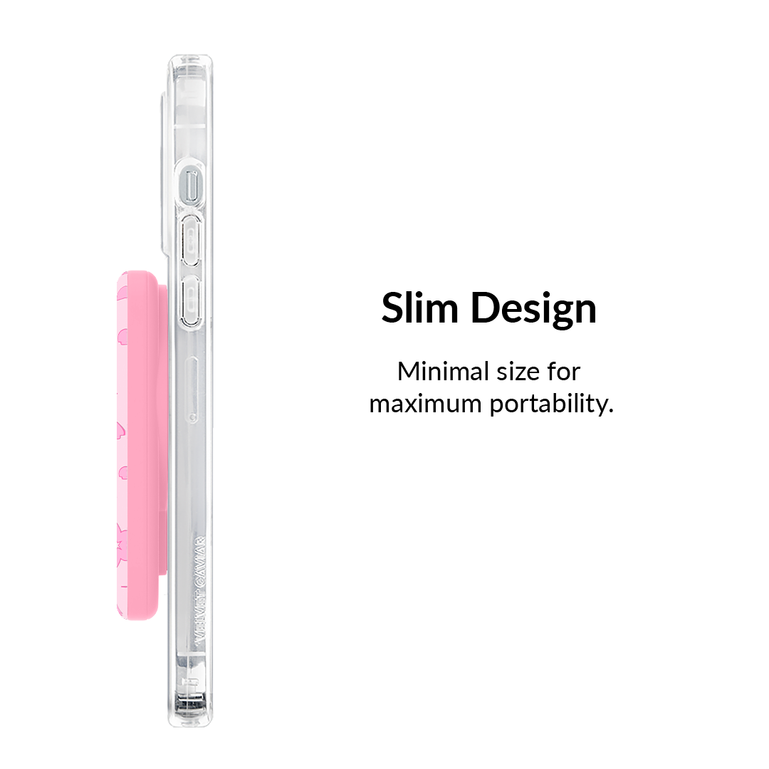 Pink Cherry Blossom Portable MagSafe Charger Power Pack