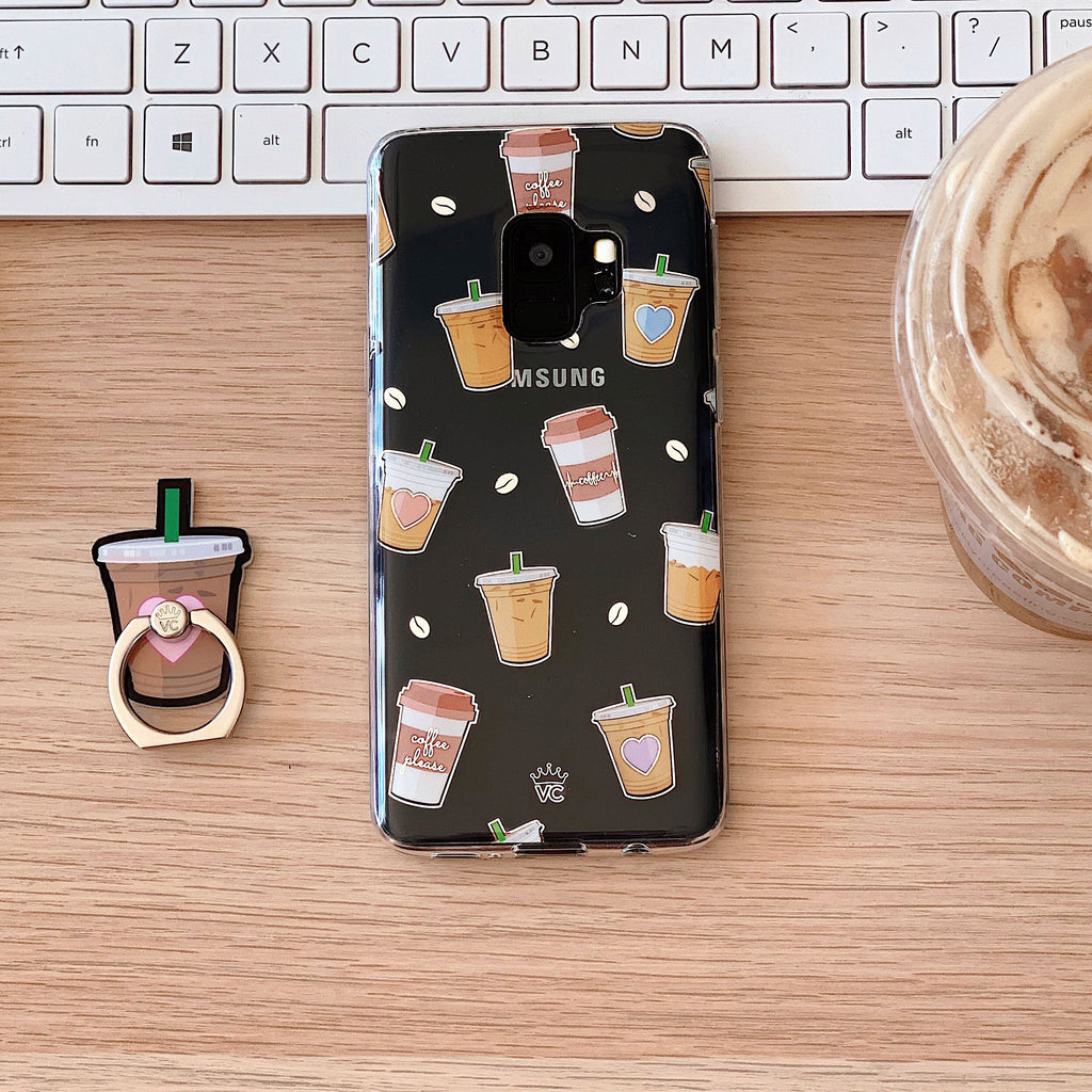 Coffee First Clear Samsung Galaxy Case