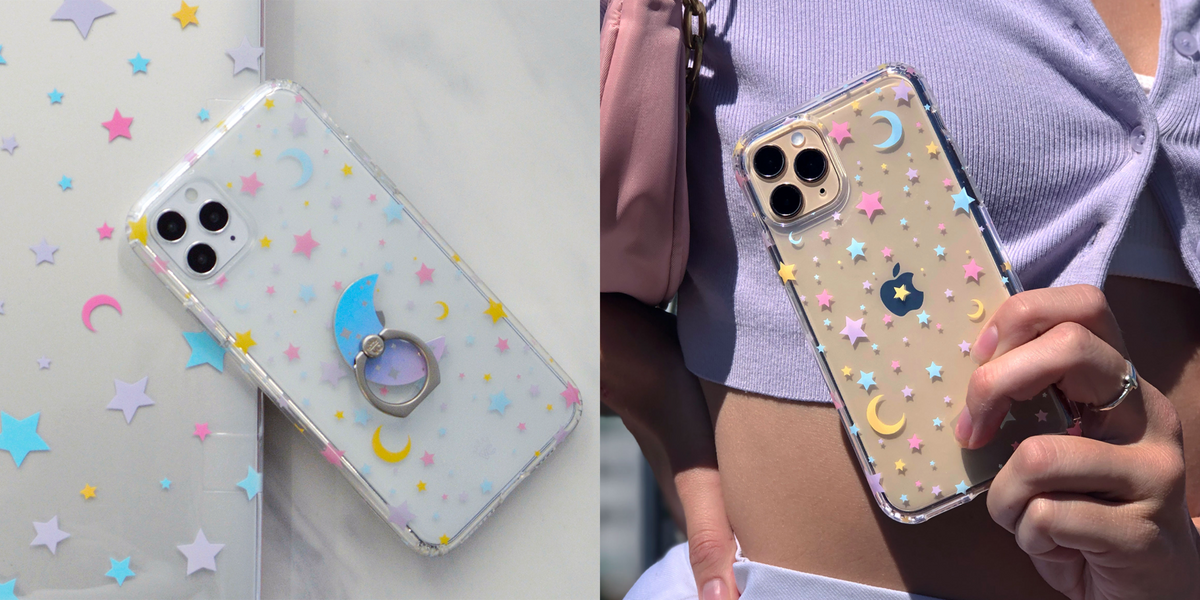 Pastel Starry Night Clear iPhone Case