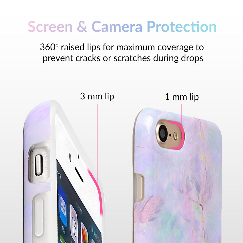 Cotton Candy Marble iPhone Case
