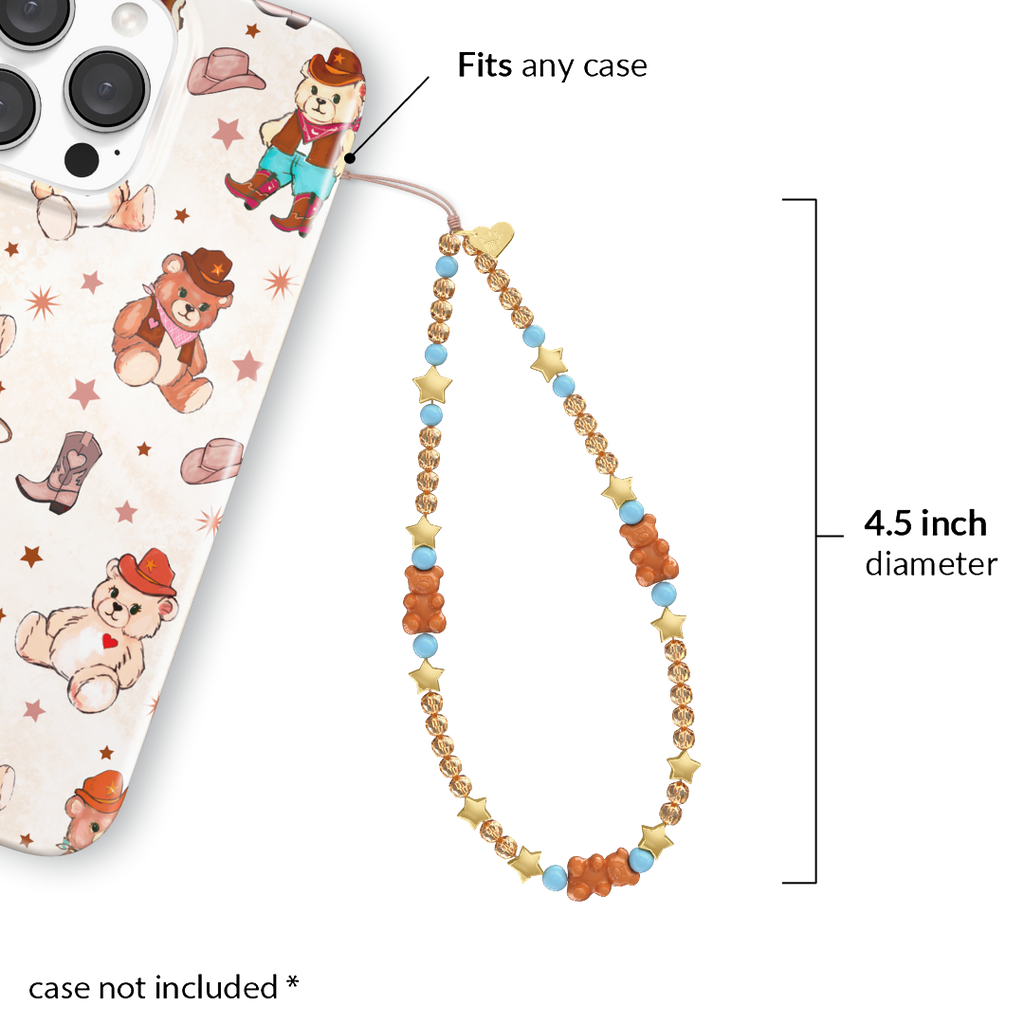 Cowboy Teddy Phone Charm