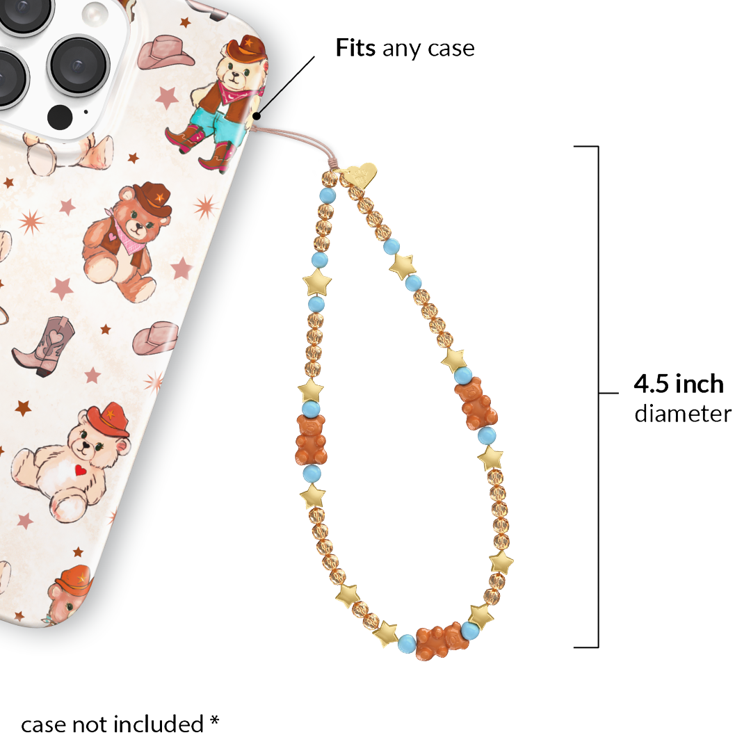 Cowboy Teddy Phone Charm