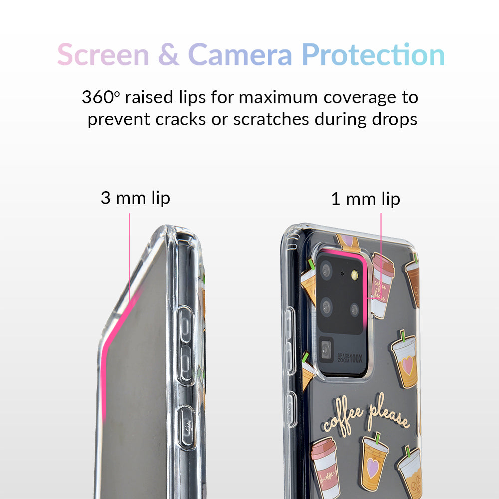 Coffee First Clear Samsung Galaxy Case
