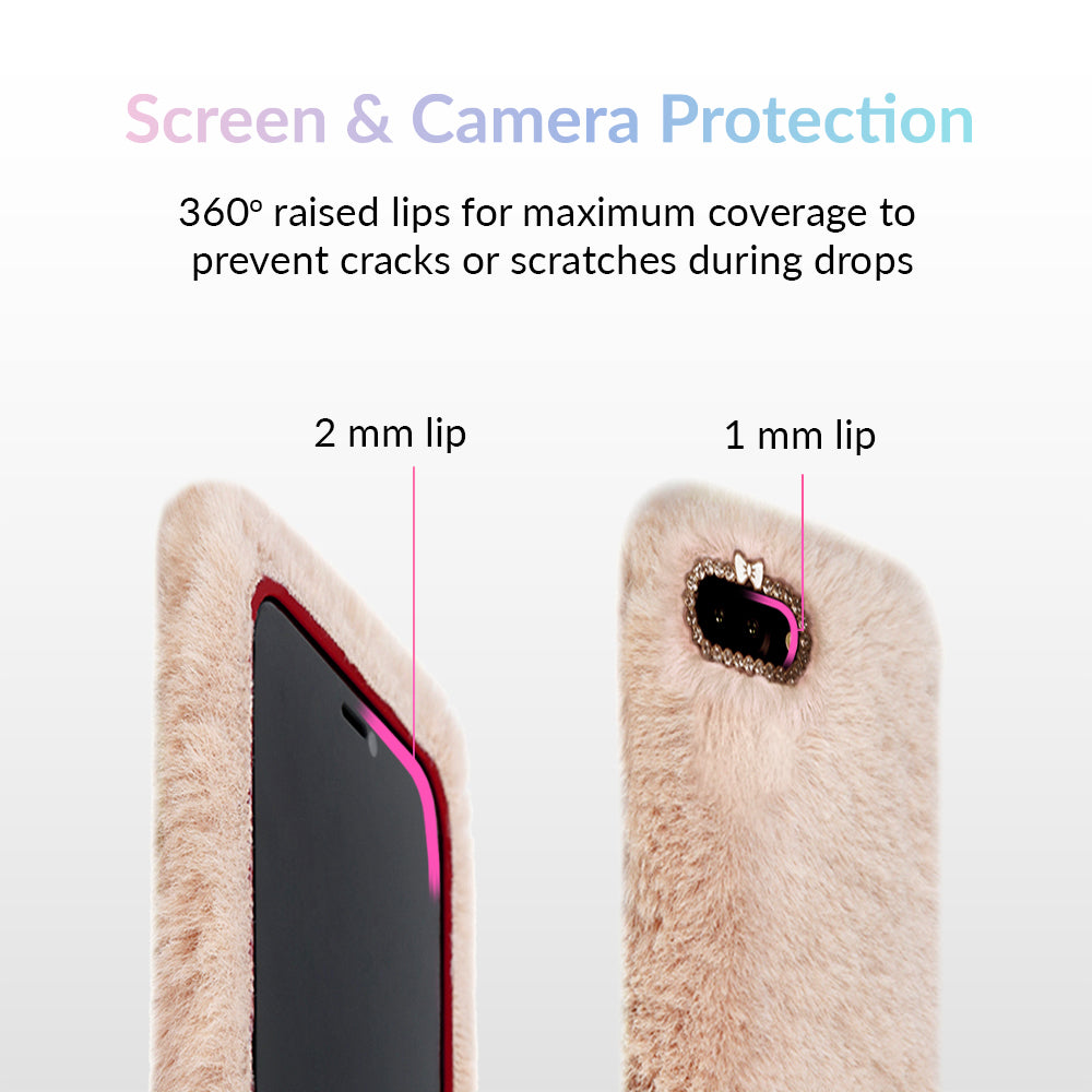 Beige Faux Fur iPhone Case