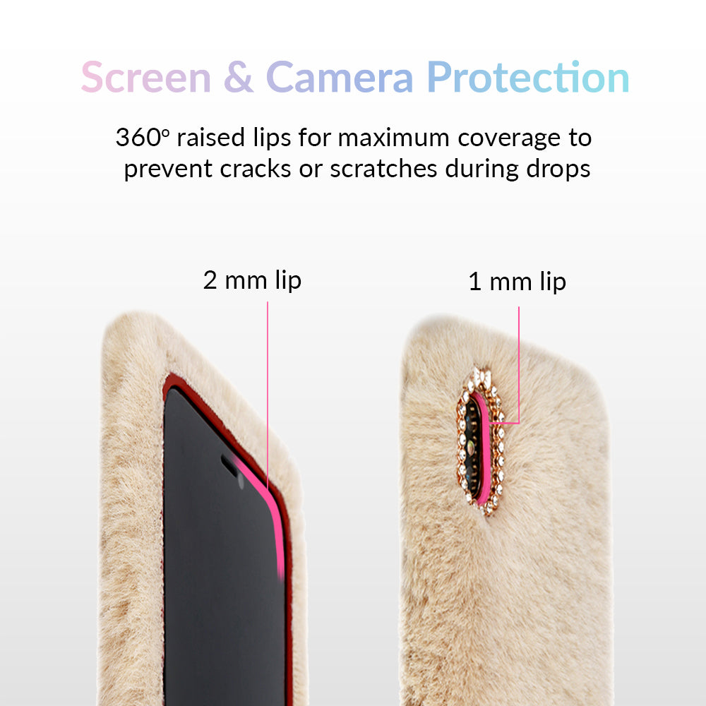 Beige Faux Fur iPhone Case