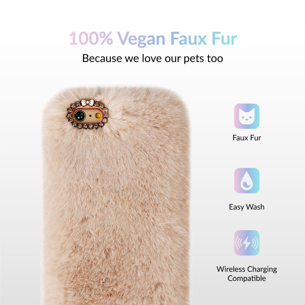 Beige Faux Fur iPhone Case