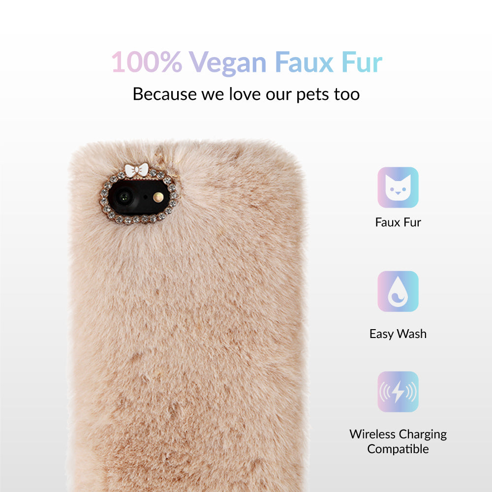 Beige Faux Fur iPhone Case