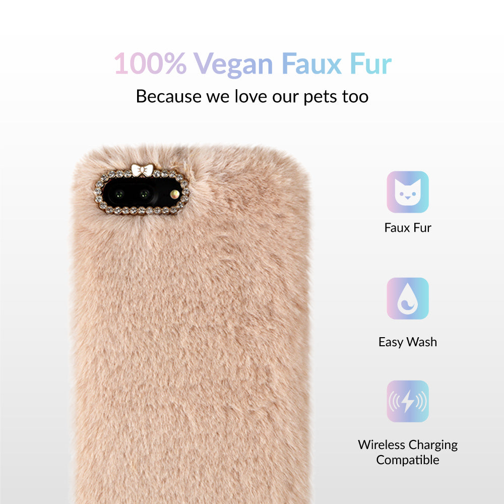 Beige Faux Fur iPhone Case