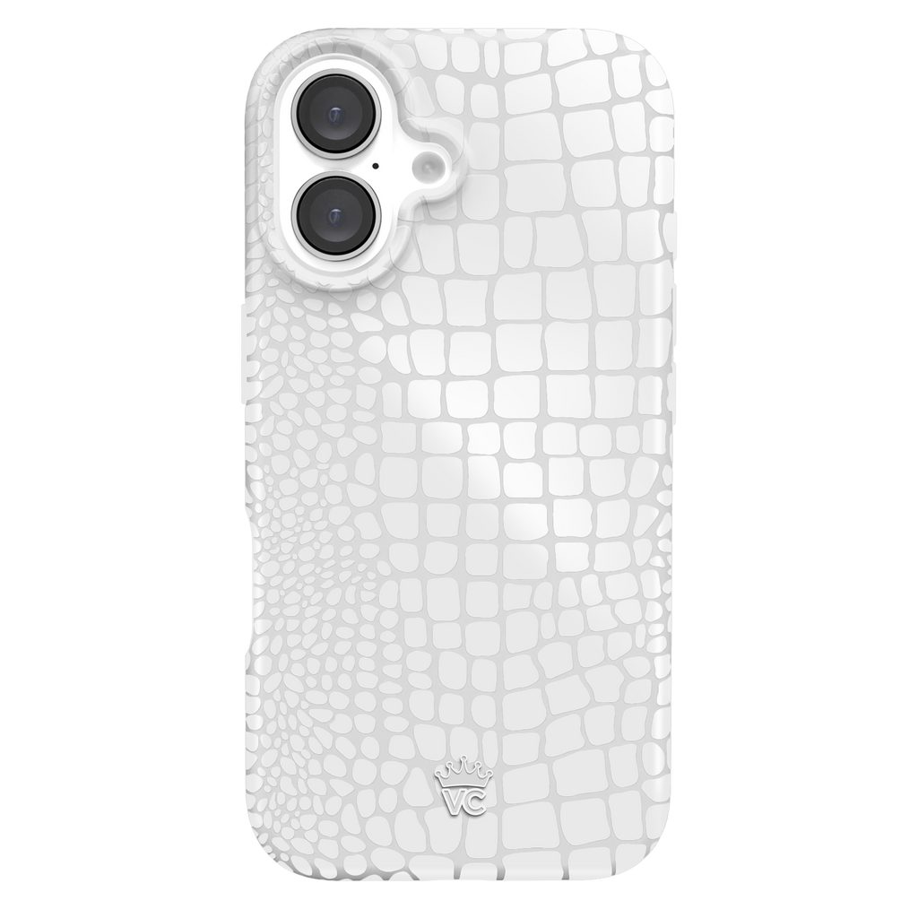 White Croc iPhone Case