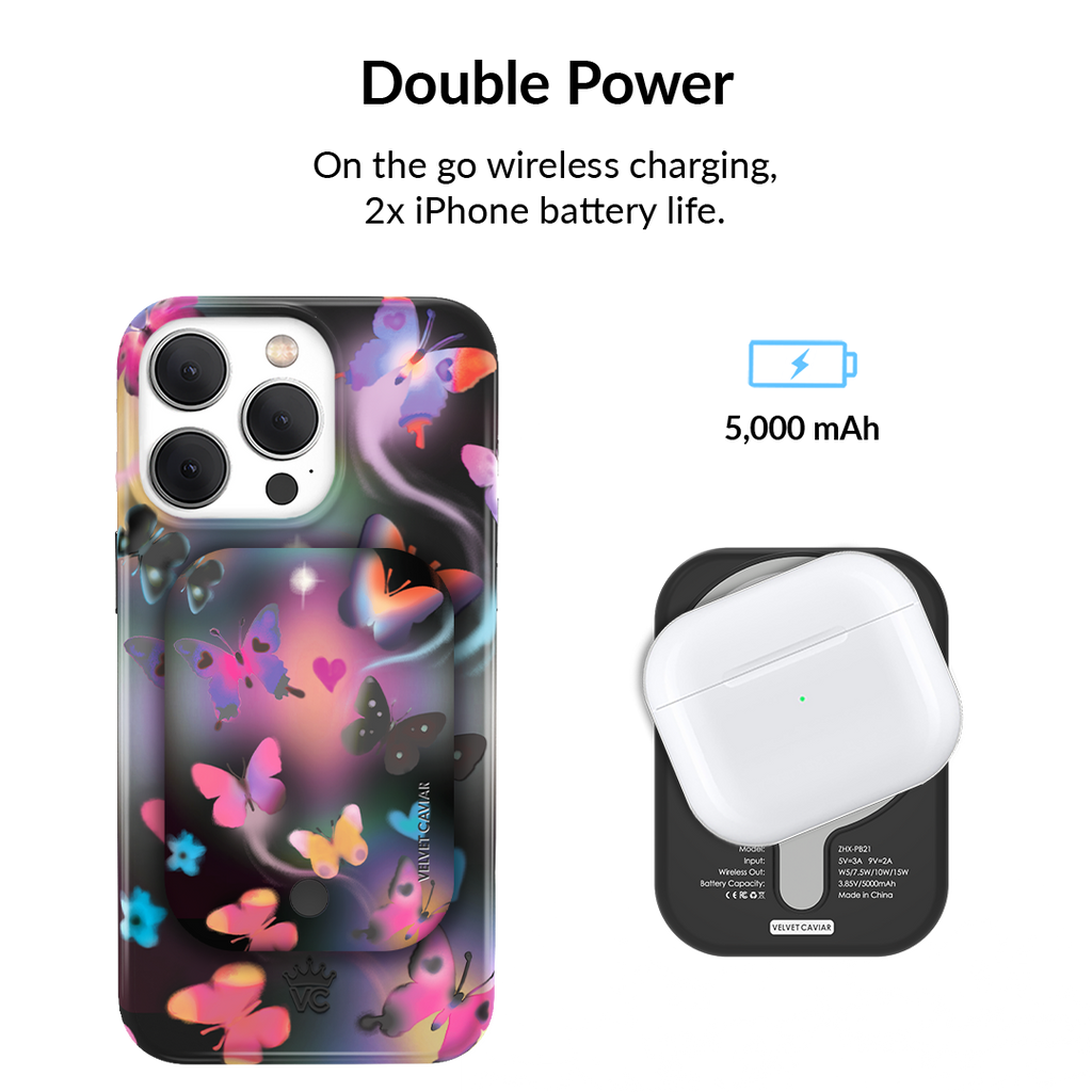 Aurora Butterfly Portable MagSafe Charger Power Pack