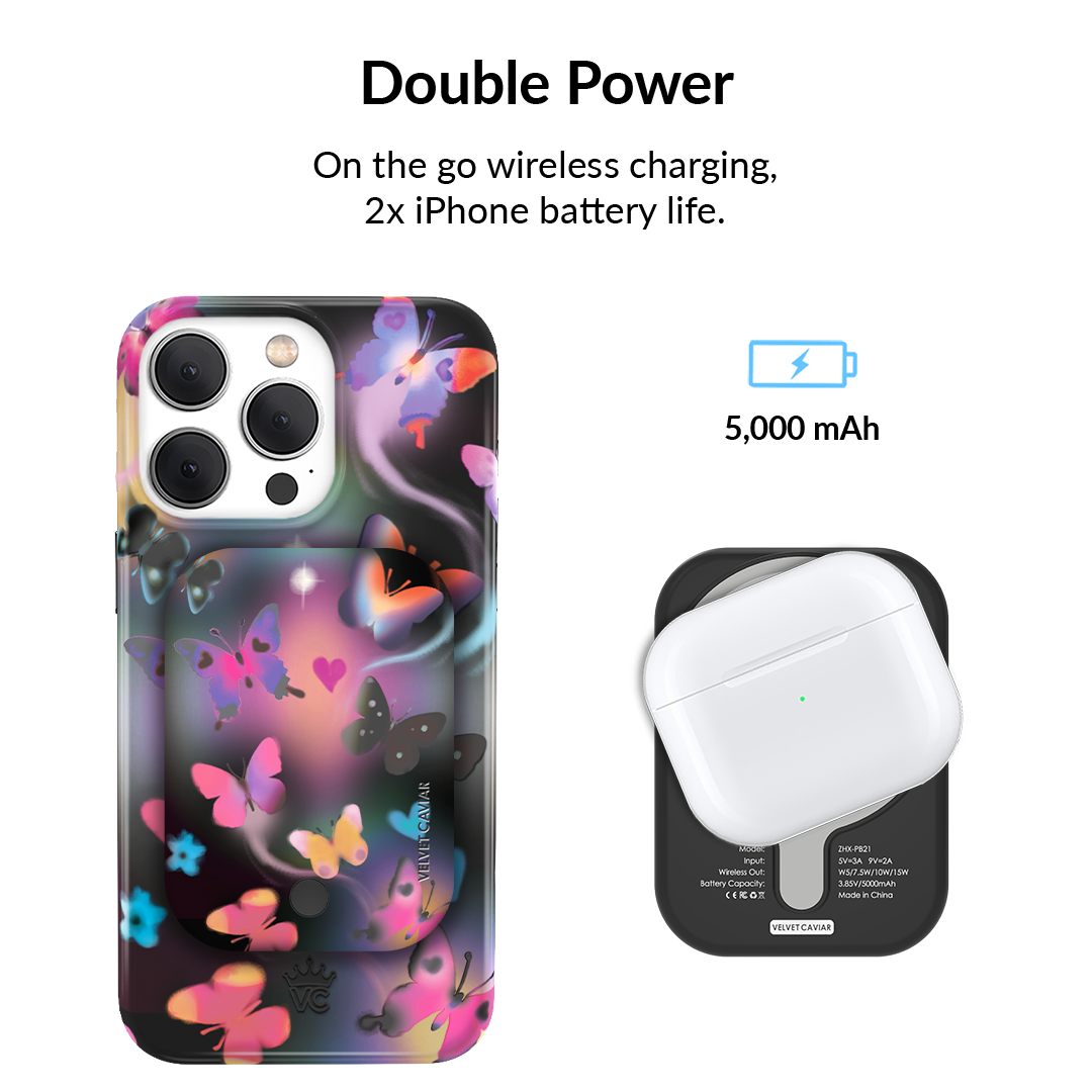 Aurora Butterfly Portable MagSafe Charger Power Pack
