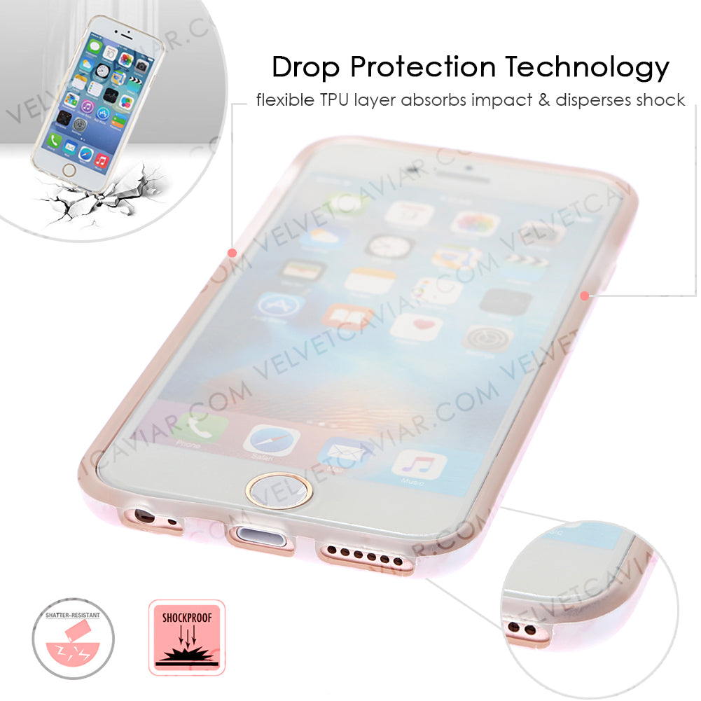 Pink Streak Marble iPhone Case