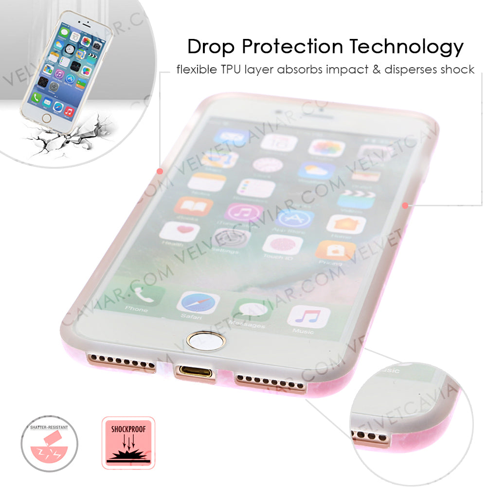 Pink Streak Marble iPhone Case
