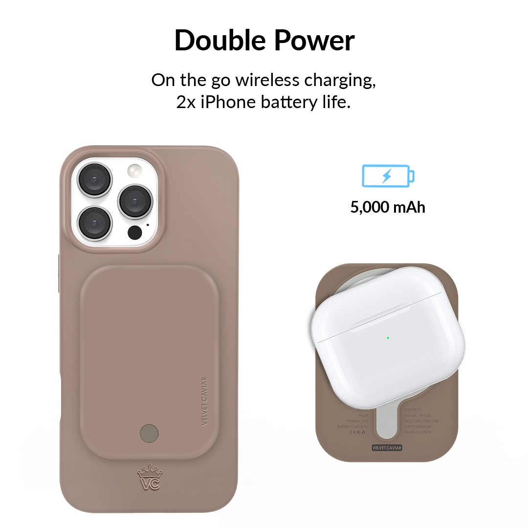 Cashmere Taupe Portable MagSafe Charger Power Pack