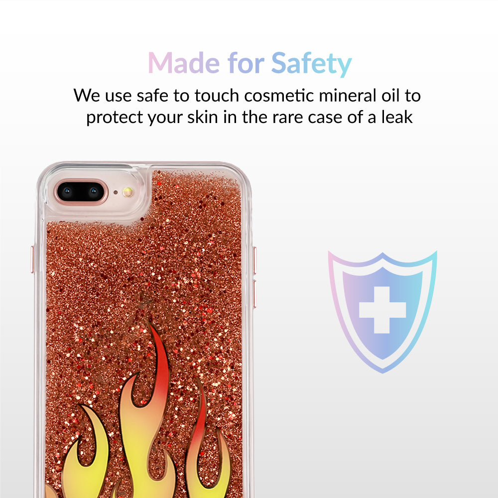 Glitter Flames iPhone Case by Nessa