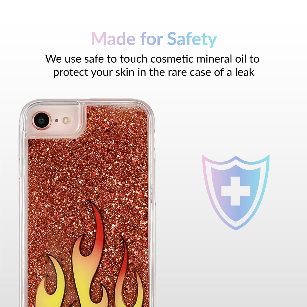 Glitter Flames iPhone Case by Nessa