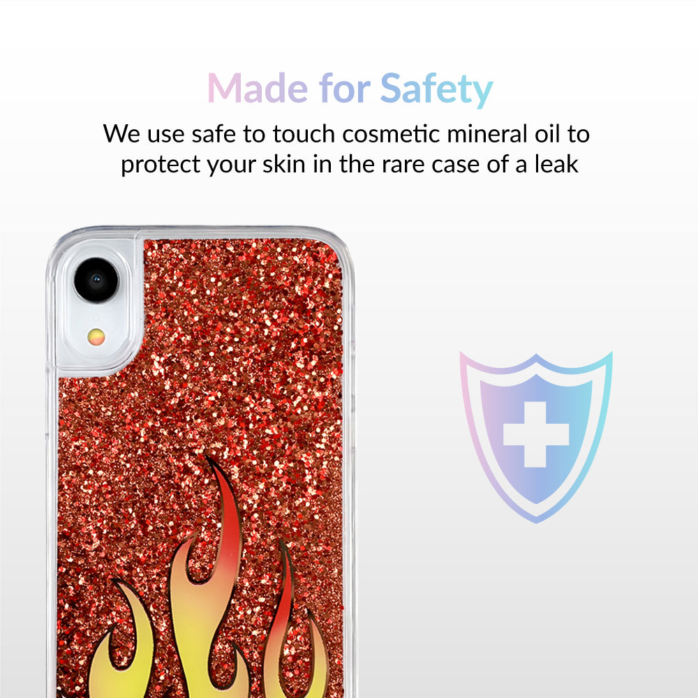 Glitter Flames iPhone Case by Nessa