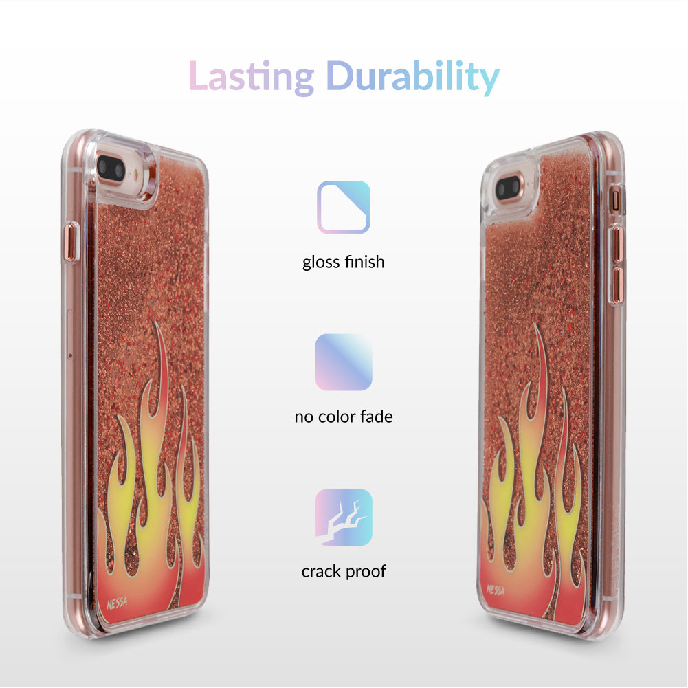 Glitter Flames iPhone Case by Nessa