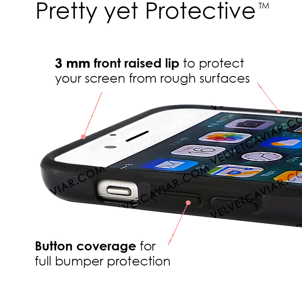 Blue Chrome Flames iPhone Case