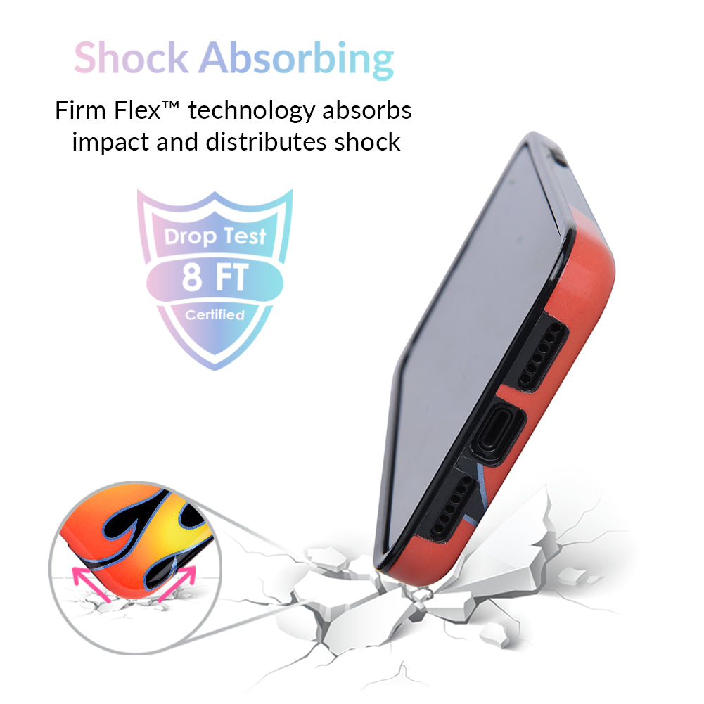 Blue Chrome Flames iPhone Case