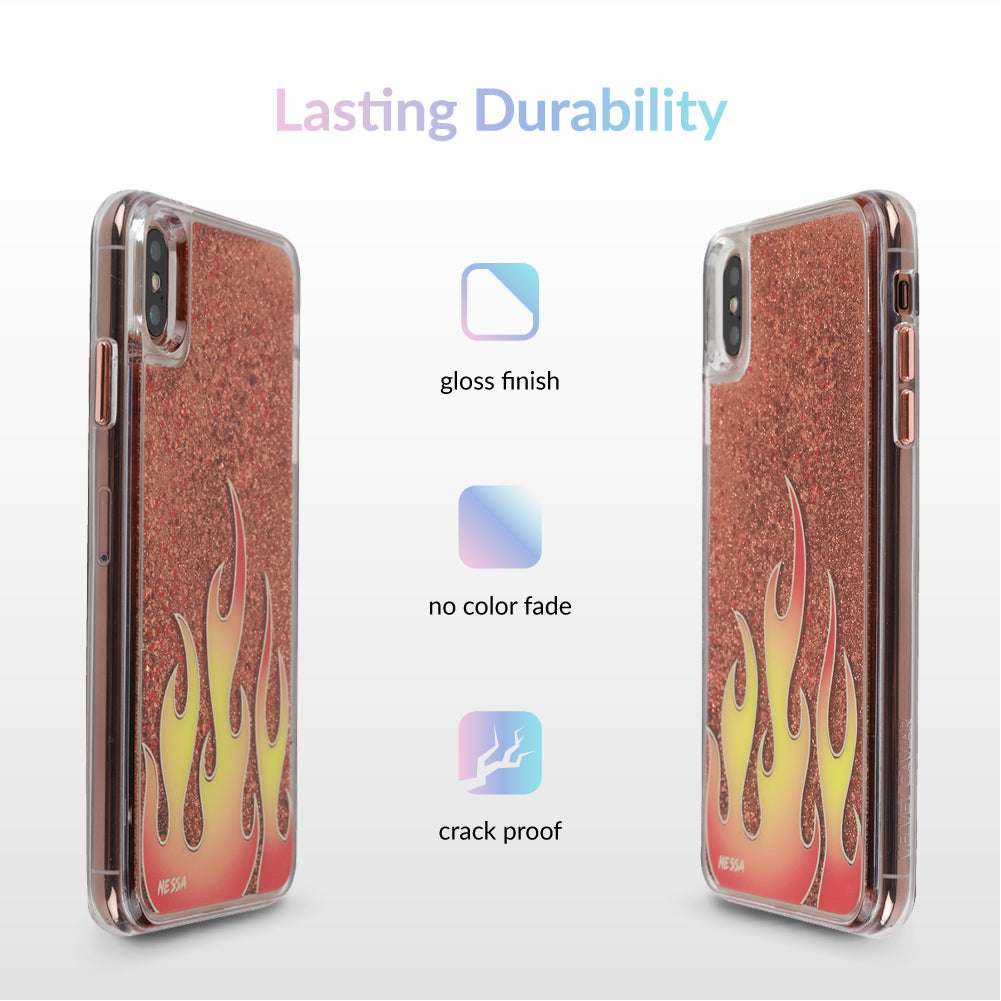 Glitter Flames iPhone Case by Nessa