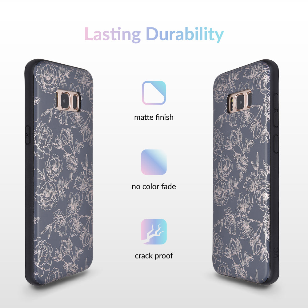 Floral Rose Gold Chrome Samsung Galaxy Case