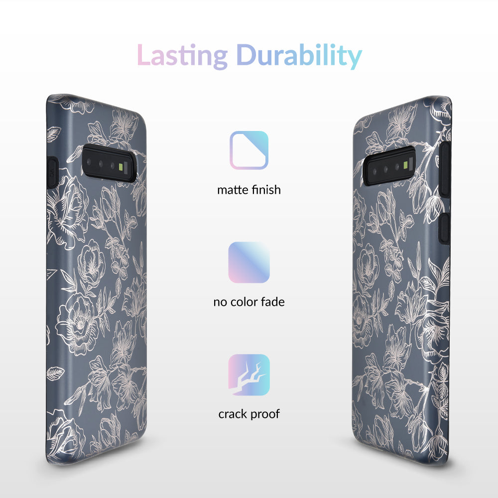 Floral Rose Gold Chrome Samsung Galaxy Case