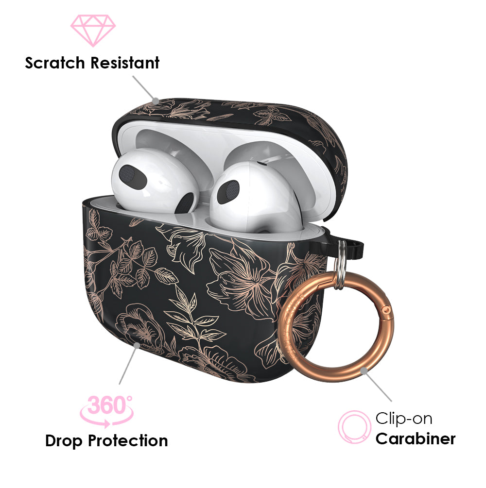 Floral Chrome Airpods Case