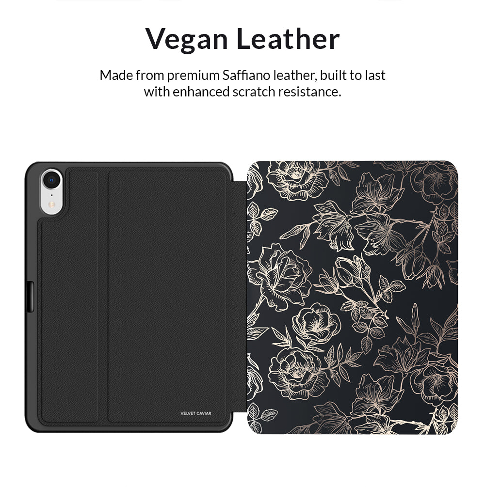 Floral Rose Gold Chrome iPad Case