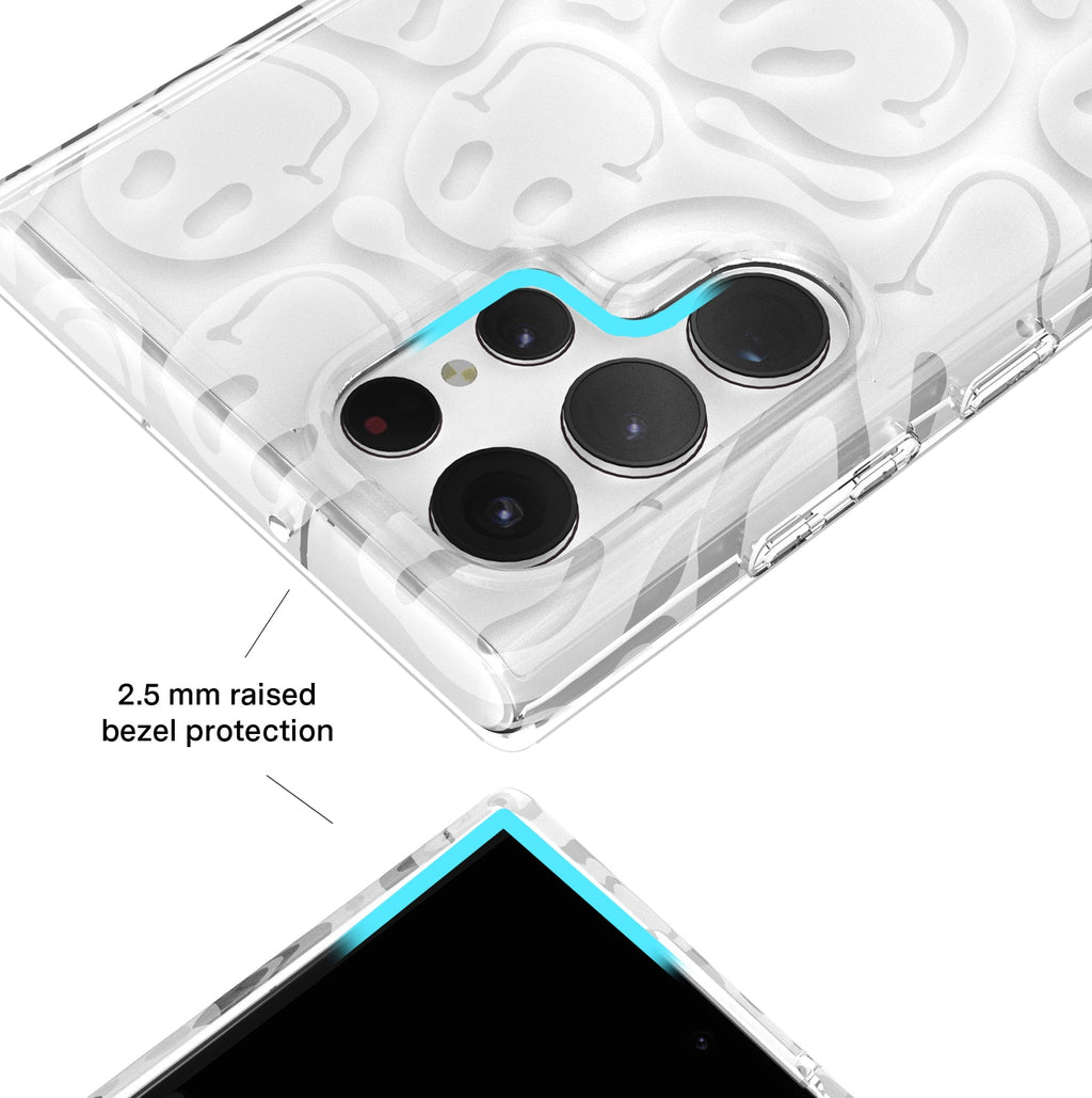 Clear Frosted Smiley Samsung Case