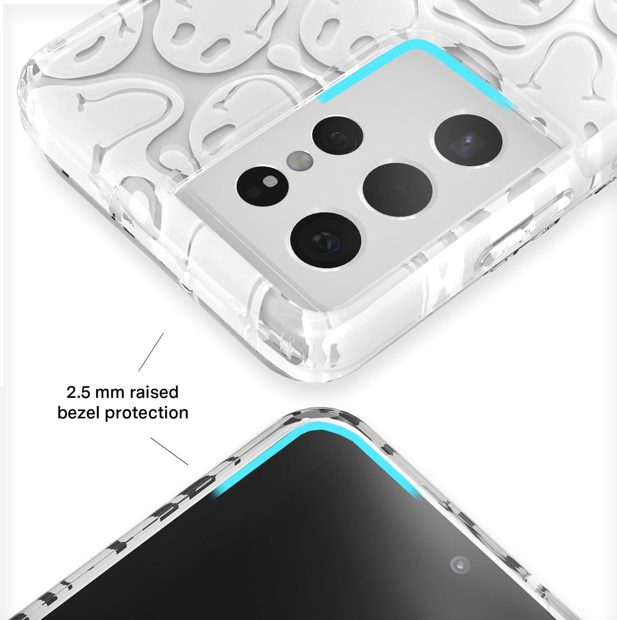 Clear Frosted Smiley Samsung Case