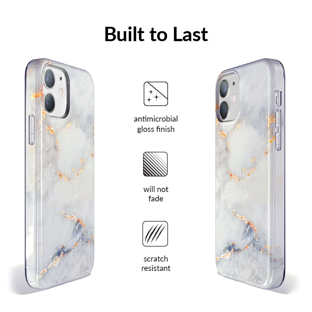 Gray Clouds Marble iPhone Case