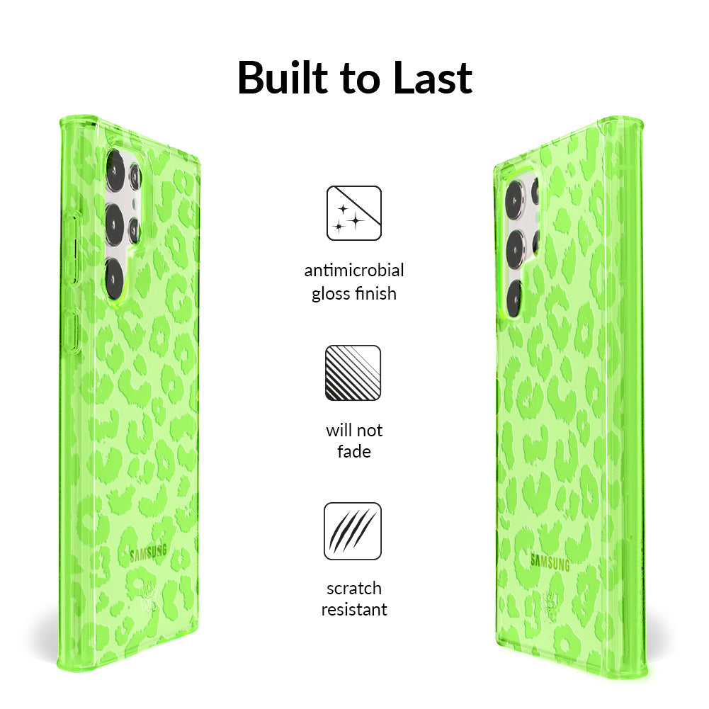 Key Lime Leopard Samsung Case