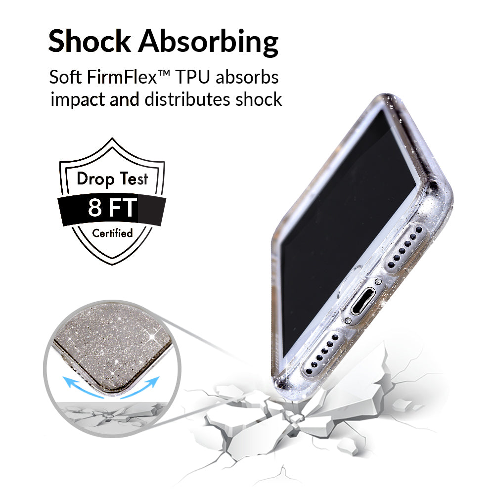 Grey Stardust Glitter iPhone Case