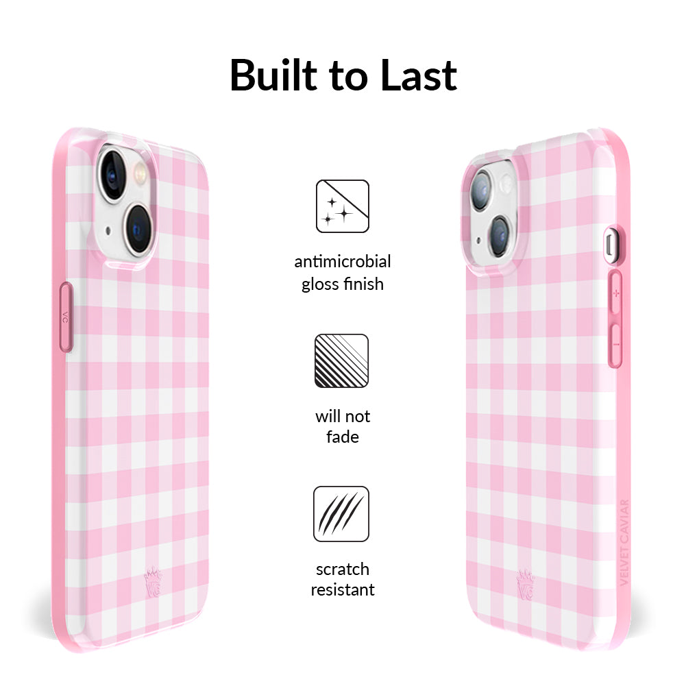 Baby Pink Gingham iPhone Case