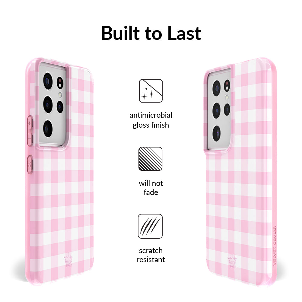 Baby Pink Gingham Samsung Case